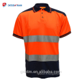 2018 Haute Qualité Salut Vis Chemise Deux Couleur Polo Personnalisé Logo Imprimé Haute Visibilité T-shirt Réfléchissant